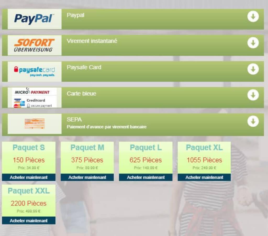 linduu mode de paiements