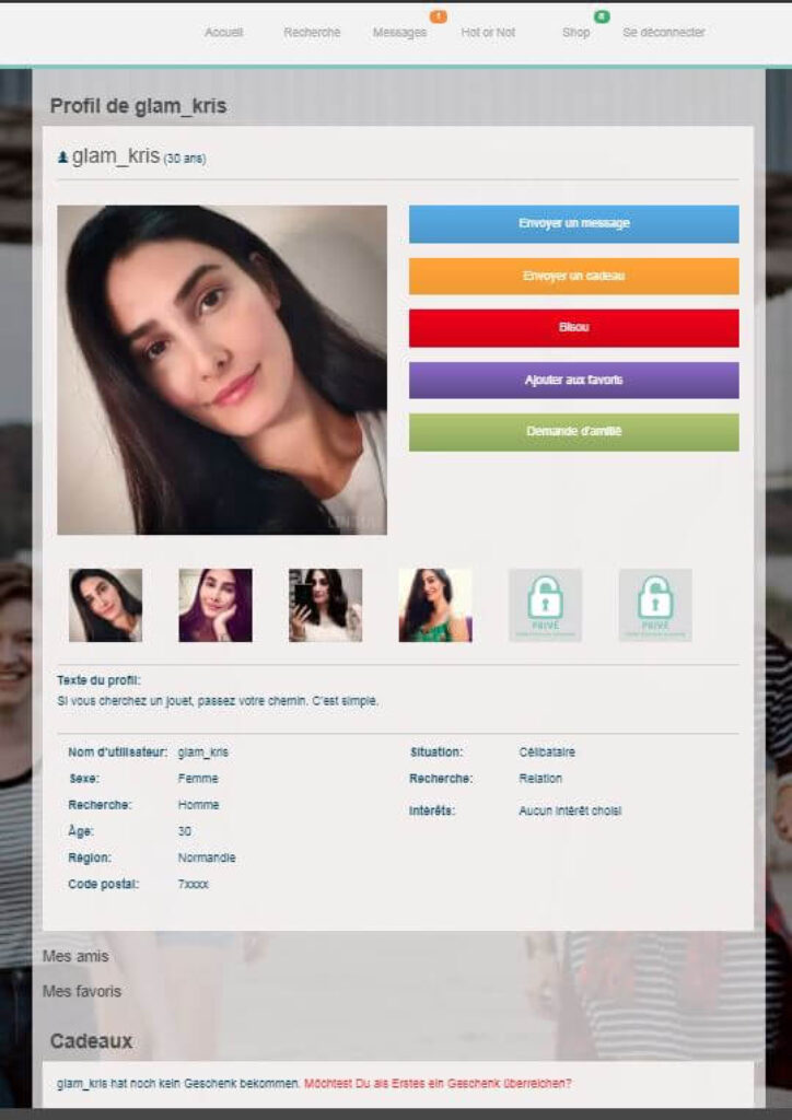 linduu profil de glam kris